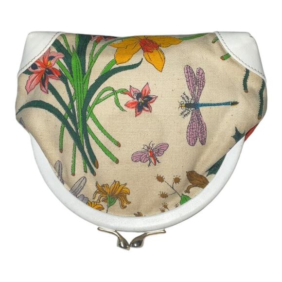 Gucci Floral Vintage Retro Kiss-lock Purse Clutch Rare - Picture 5 of 16